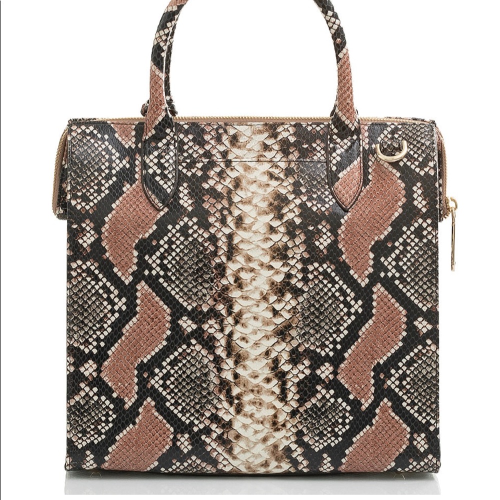 Brahmin Caroline Tea Rose Elvira Satchel._4